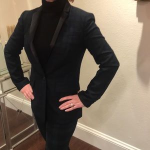 Gorgeous J Crew Black Watch blazer 100% wool